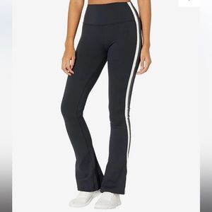 Splits59 Black Flare Pants with White Stripe